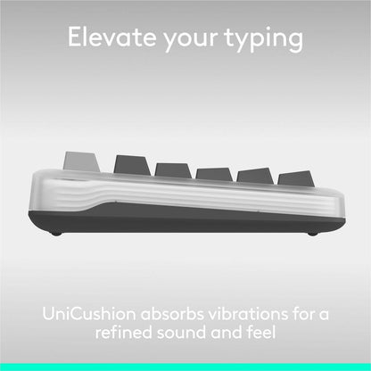 Alternate-Image1 Image for Logitech Alto Keys K98M Wireless Mechanical Keyboard, Customizable Keyboard with Vibration Absorbing Gasket, Backlit Keys, Graphite
