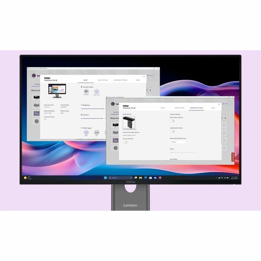 Alternate-Image9 Image for Lenovo ThinkVision P24Q-40 24" Class WQHD LED Monitor - 16:9 - Raven Black