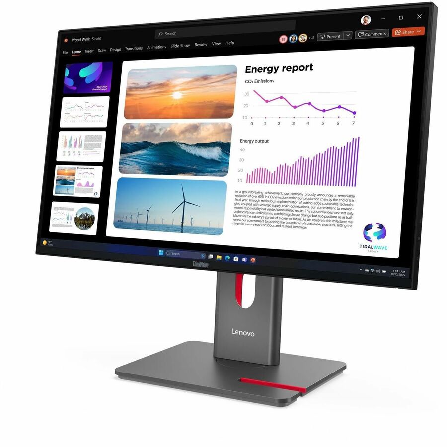 Alternate-Image2 Image for Lenovo ThinkVision P24Q-40 24" Class WQHD LED Monitor - 16:9 - Raven Black