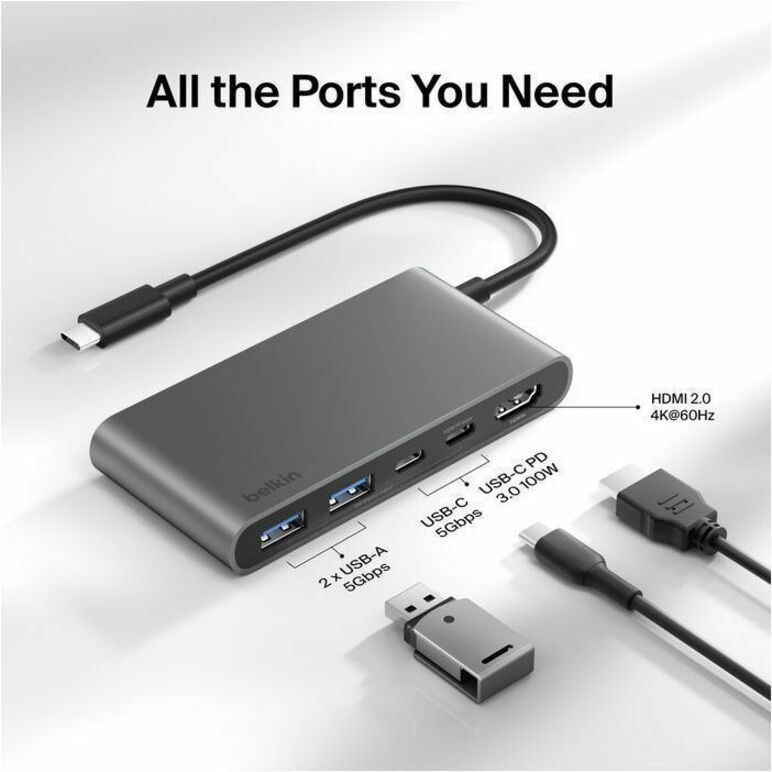 Alternate-Image5 Image for Belkin Connect 5-Port USB-C Hub with Dual USB-C Ports