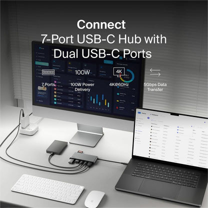Alternate-Image1 Image for Belkin Connect 7-Port USB-C Hub with Dual USB-C Ports