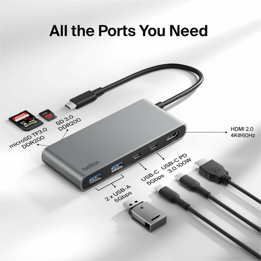 Alternate-Image2 Image for Belkin Connect 7-Port USB-C Hub with Dual USB-C Ports