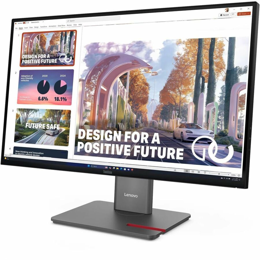Alternate-Image4 Image for Lenovo ThinkVision P27QD-40 27" Class WQHD LED Monitor - 16:9 - Raven Black