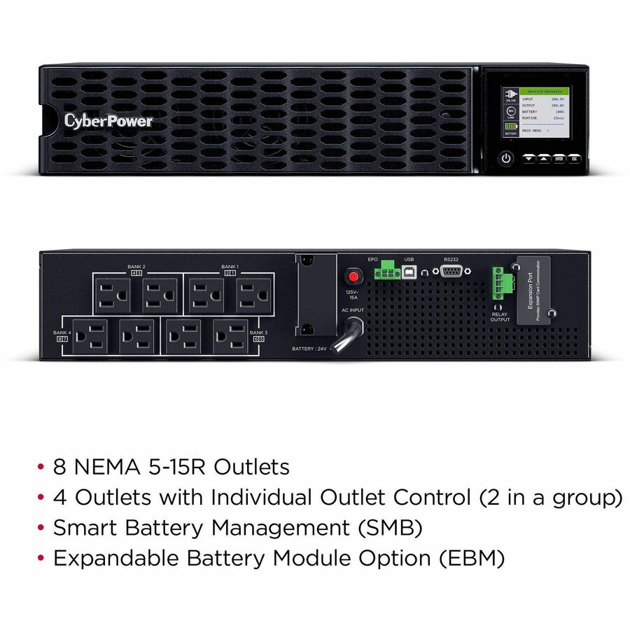 Alternate-Image6 Image for CyberPower OL1KRTHD Smart App Online UPS Systems