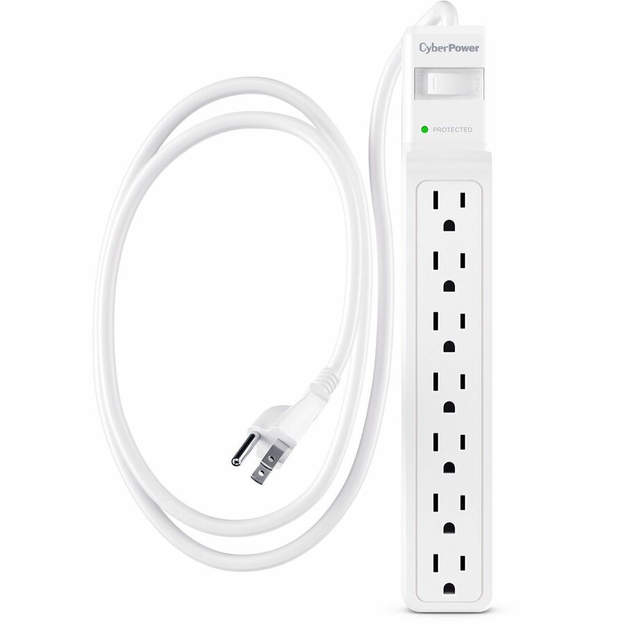 Alternate-Image10 Image for CyberPower CSB706W Essential 7 - Outlet Surge Protector with 1800 J Surge Suppression