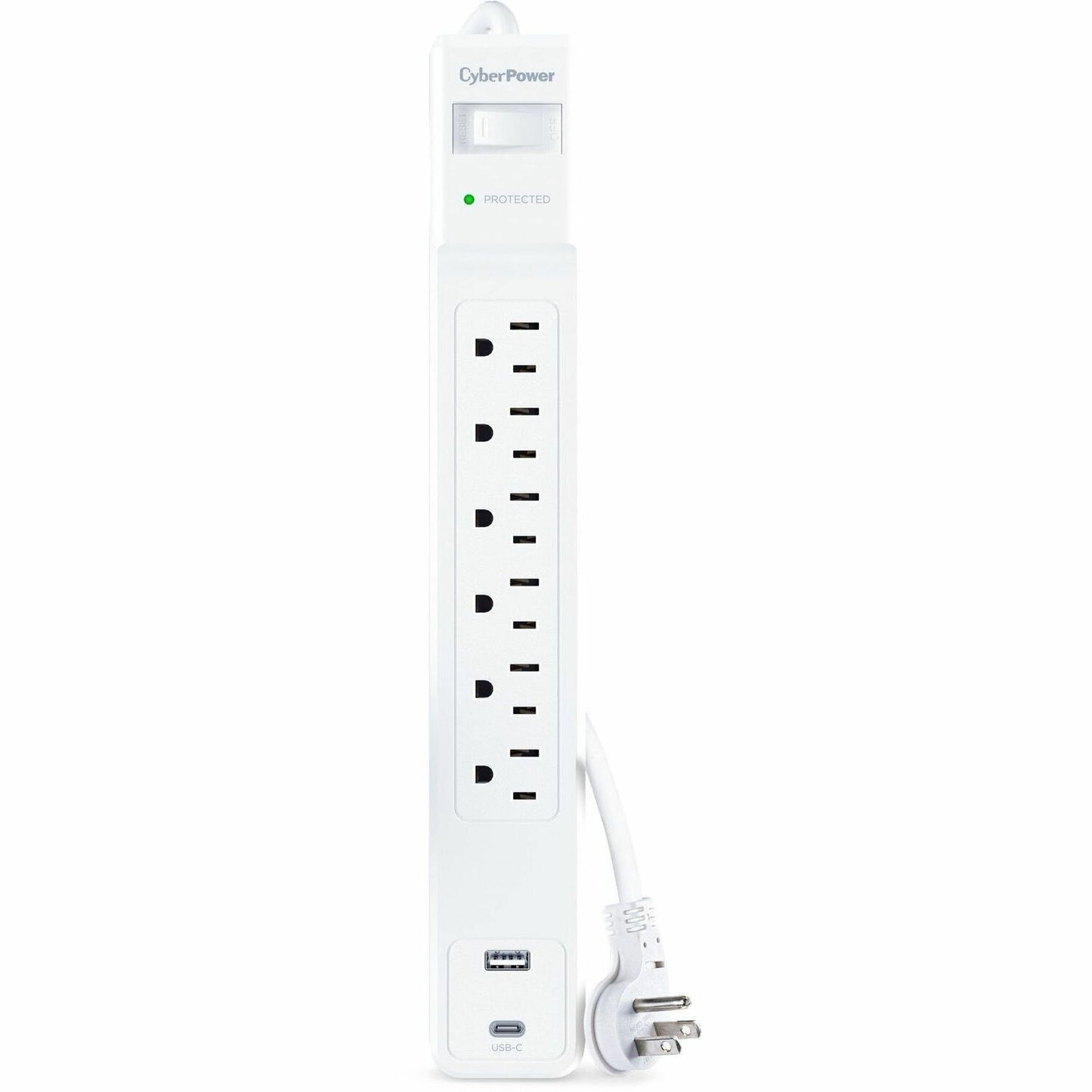 Main Image for CyberPower CSP604UCW Home and Office 6 - Outlet Surge Protector with 1500 J Surge Suppression
