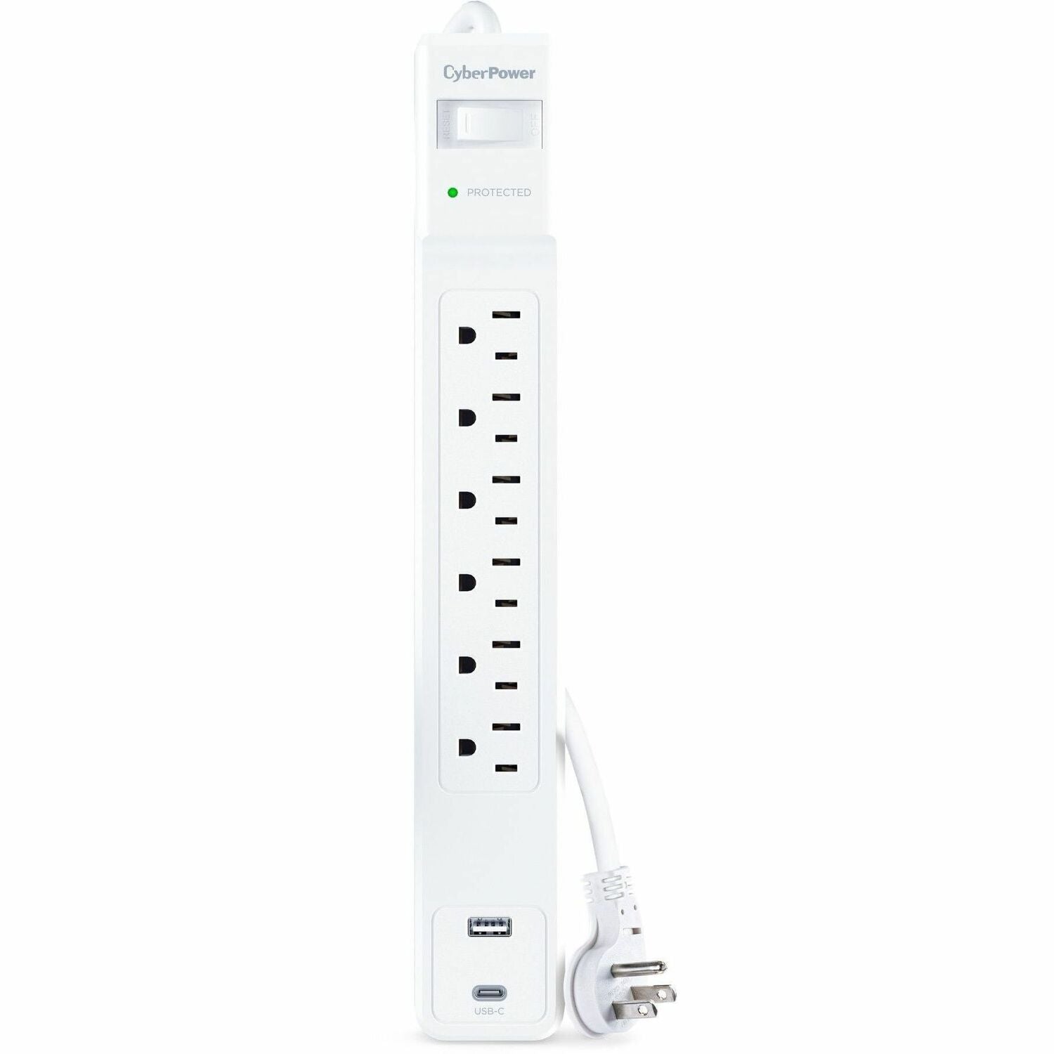 Main Image for CyberPower CSP604UCW Home and Office 6 - Outlet Surge Protector with 1500 J Surge Suppression