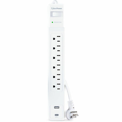 Main Image for CyberPower CSP604UCW Home and Office 6 - Outlet Surge Protector with 1500 J Surge Suppression