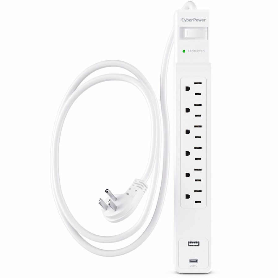 Alternate-Image10 Image for CyberPower CSP604UCW Home and Office 6 - Outlet Surge Protector with 1500 J Surge Suppression