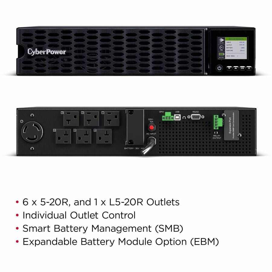 Alternate-Image6 Image for CyberPower OL2K2RTHD Smart App Online UPS Systems