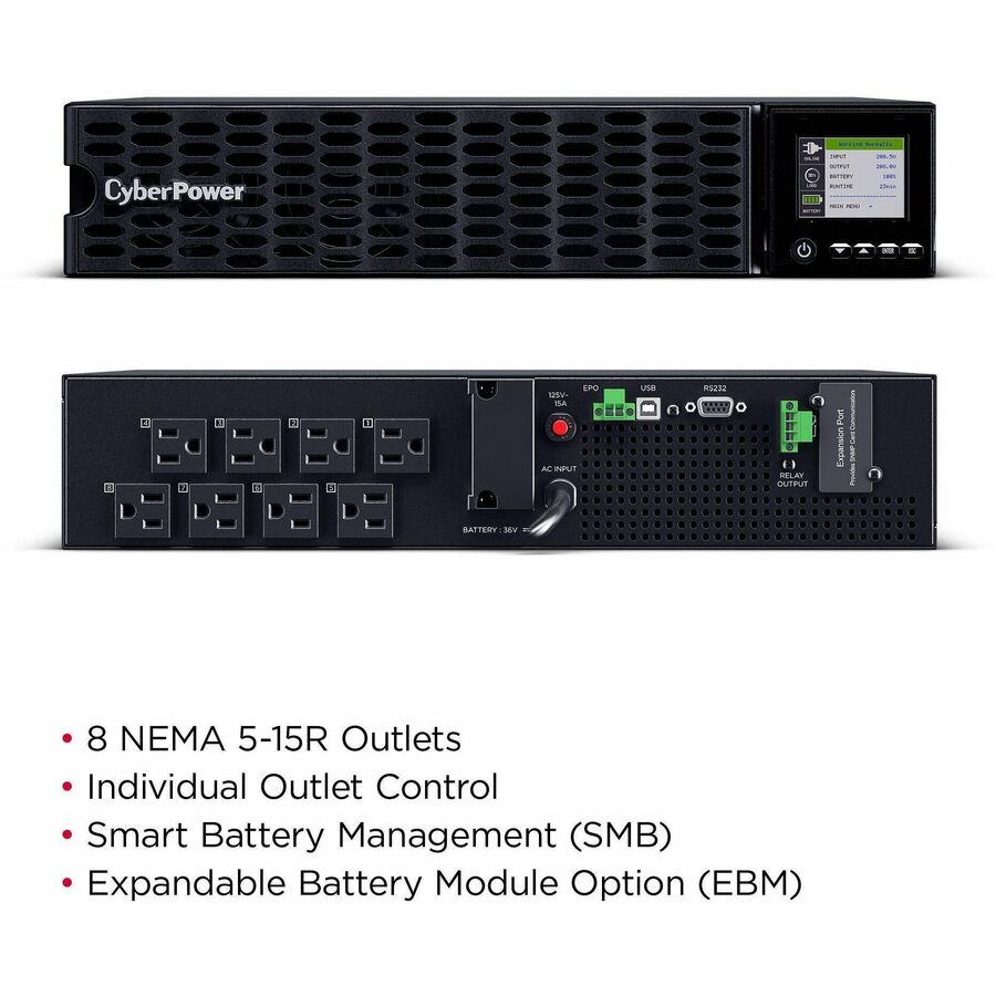 Alternate-Image8 Image for CyberPower OL1K5RTHD Smart App Online UPS Systems