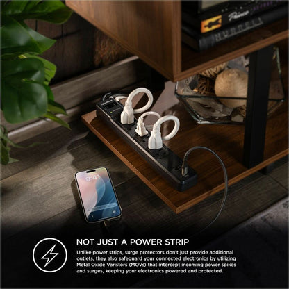 Alternate-Image2 Image for CyberPower CSP604UC Home and Office 6 - Outlet Surge Protector with 1500 J Surge Suppression
