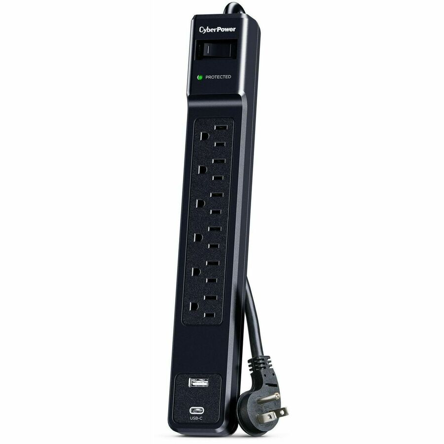 Alternate-Image4 Image for CyberPower CSP604UC Home and Office 6 - Outlet Surge Protector with 1500 J Surge Suppression