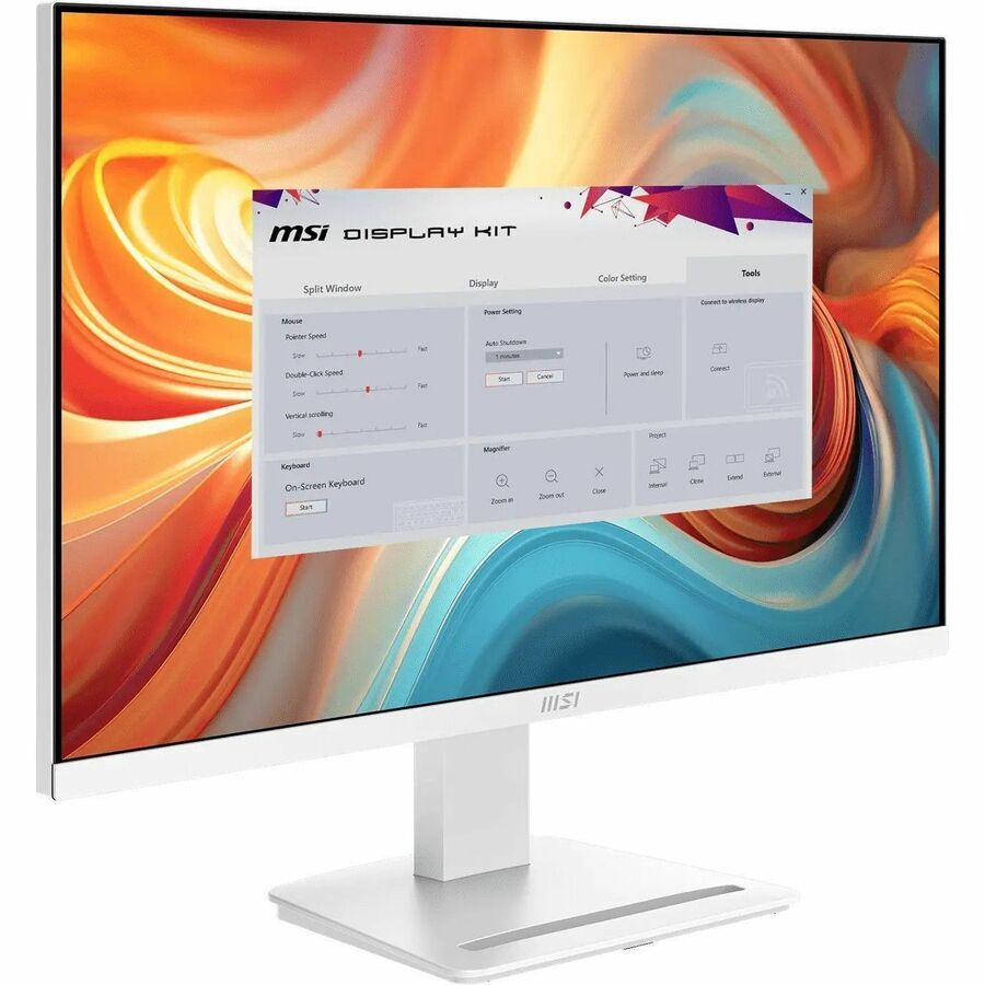 Alternate-Image8 Image for MSI Pro MP273W E14A 27" Class Full HD LCD Monitor - 16:9 - Matte White