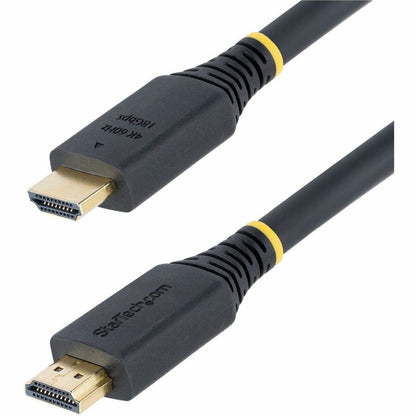 Alternate-Image1 Image for StarTech 50ft (15.2m) Active High Speed HDMI Cable, 4K 60Hz/1440p 144Hz, 18Gbps, UHD HDMI 2.0 Cord, TPE Jacket