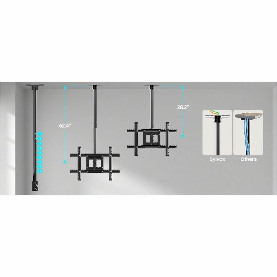 Alternate-Image6 Image for SYLVOX Ceiling Mount for TV