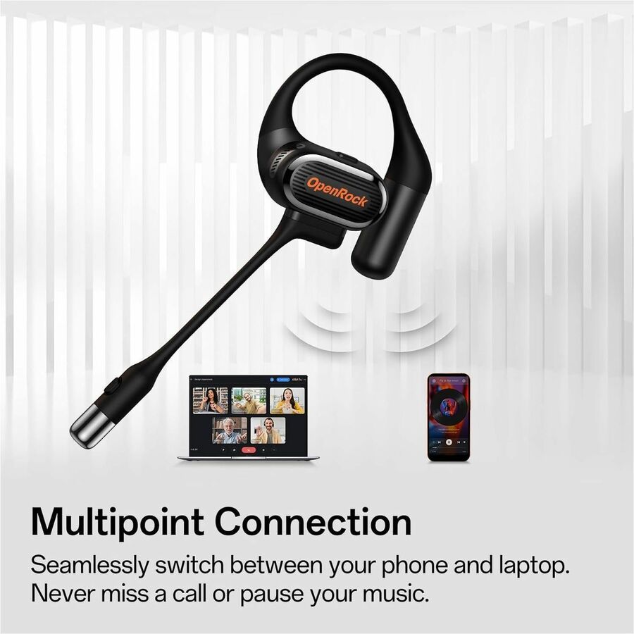 Alternate-Image7 Image for OpenRock Link 20 Wireless Open-Ear Headset with Magnetic Mic