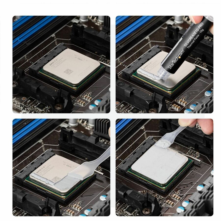 Alternate-Image3 Image for StarTech High-Performance Silicone Thermal Paste, Compound for CPUs GPUs and ICs, Processor Grease Improves Heat Transfer and Cooling