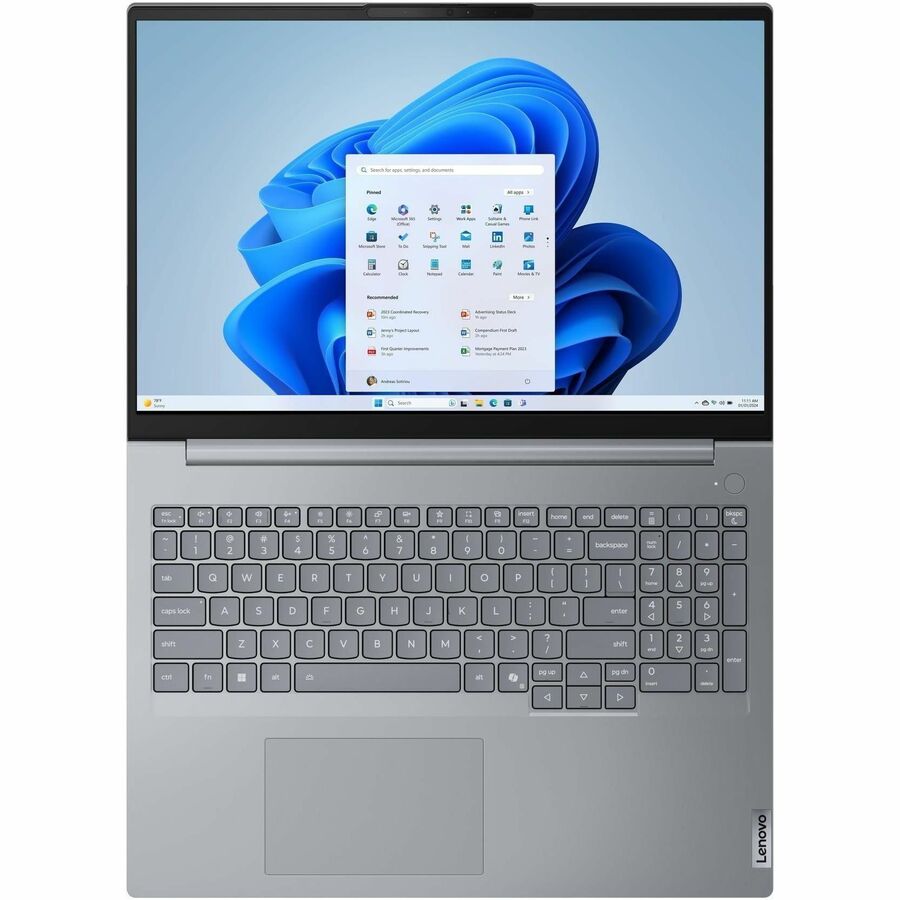 Alternate-Image5 Image for Lenovo ThinkBook 16 G9 IRL 21US0002US 16" Touchscreen Notebook - WUXGA - 120 Hz - Intel Core 5 2nd Gen 210H - 16 GB - 512 GB SSD - English Keyboard - Arctic Gray