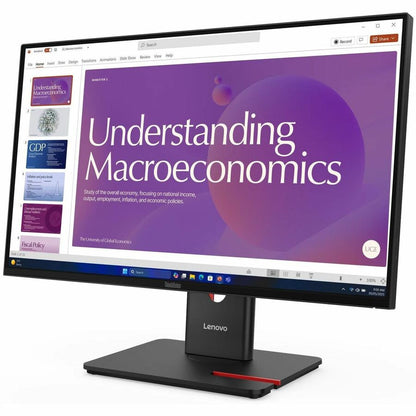 Alternate-Image1 Image for Lenovo ThinkVision T24D-40 24" Class Full HD LED Monitor - 16:9 - Eclipse Black