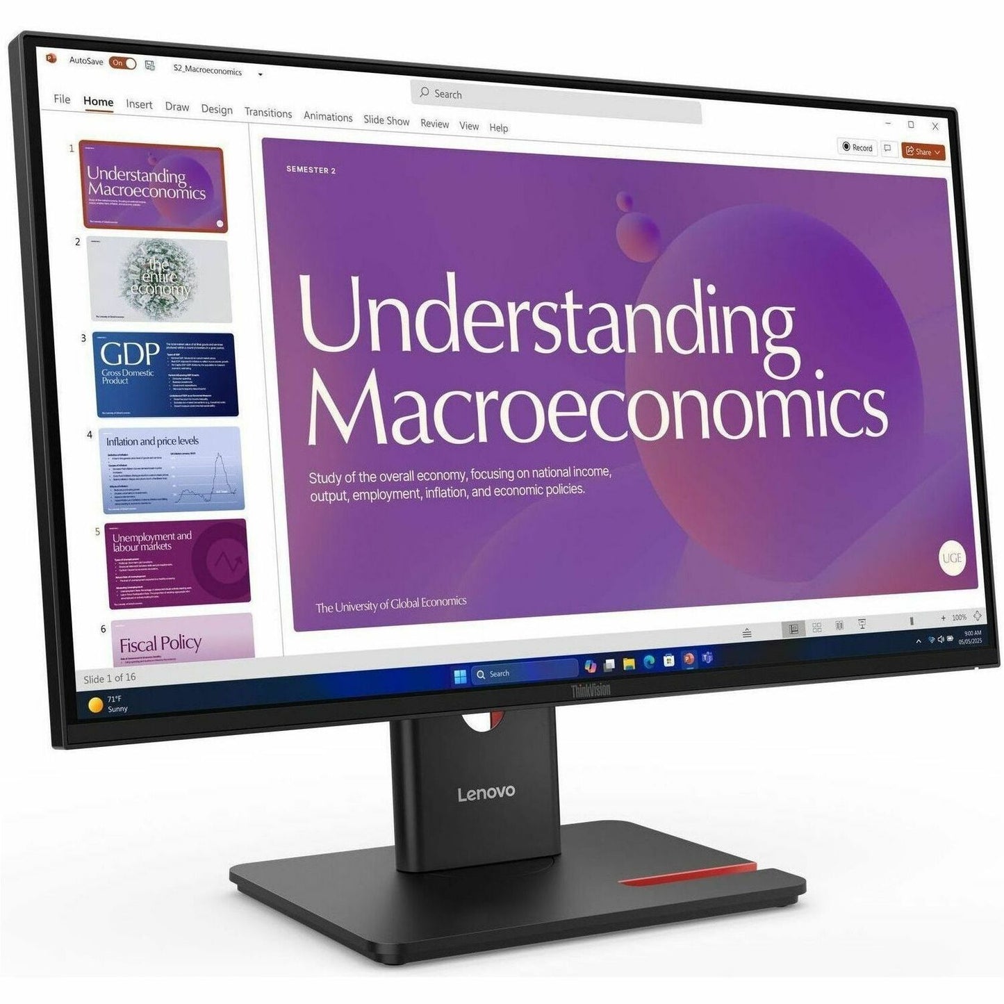 Main Image for Lenovo ThinkVision T24D-40 24" Class Full HD LED Monitor - 16:9 - Eclipse Black