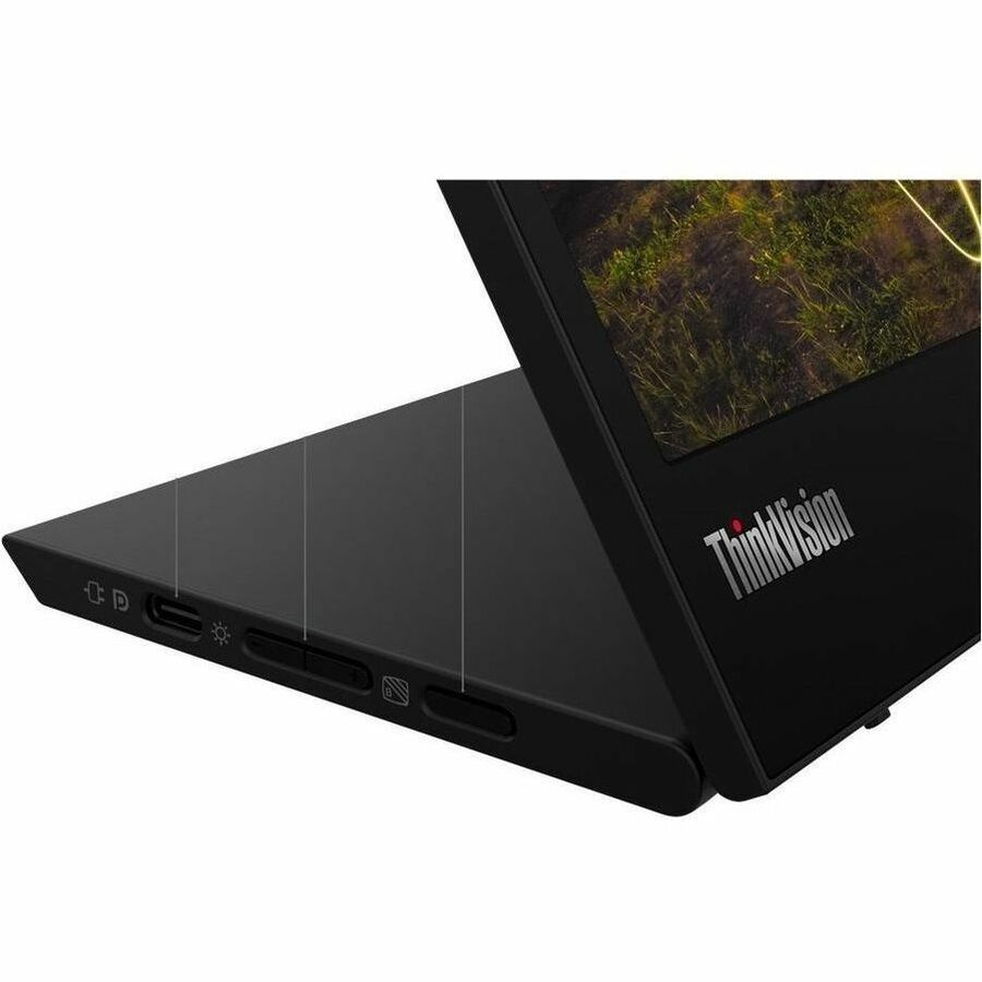 Alternate-Image5 Image for Lenovo ThinkVision M15 16" Class Full HD LED Monitor - 16:9 - Raven Black