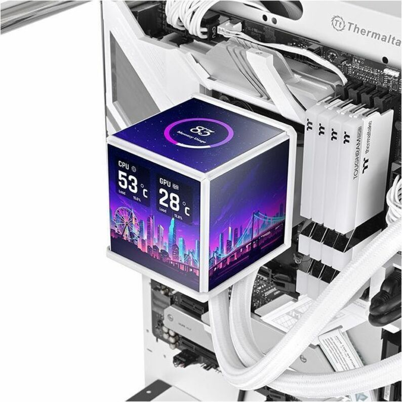 Alternate-Image2 Image for Thermaltake MINECUBE 360 Ultra ARGB Sync AIO Liquid Cooler - Snow Edition