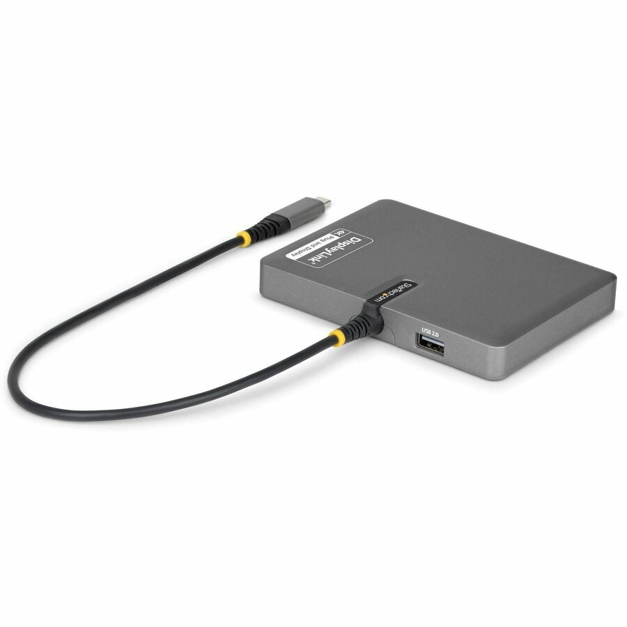 Alternate-Image1 Image for StarTech USB-C to Quad-Monitor Workstation Adapter, 4K 60Hz HDMI, 140W PD Passthrough for Laptop Charging, 1x USB 2.0 Port, TAA
