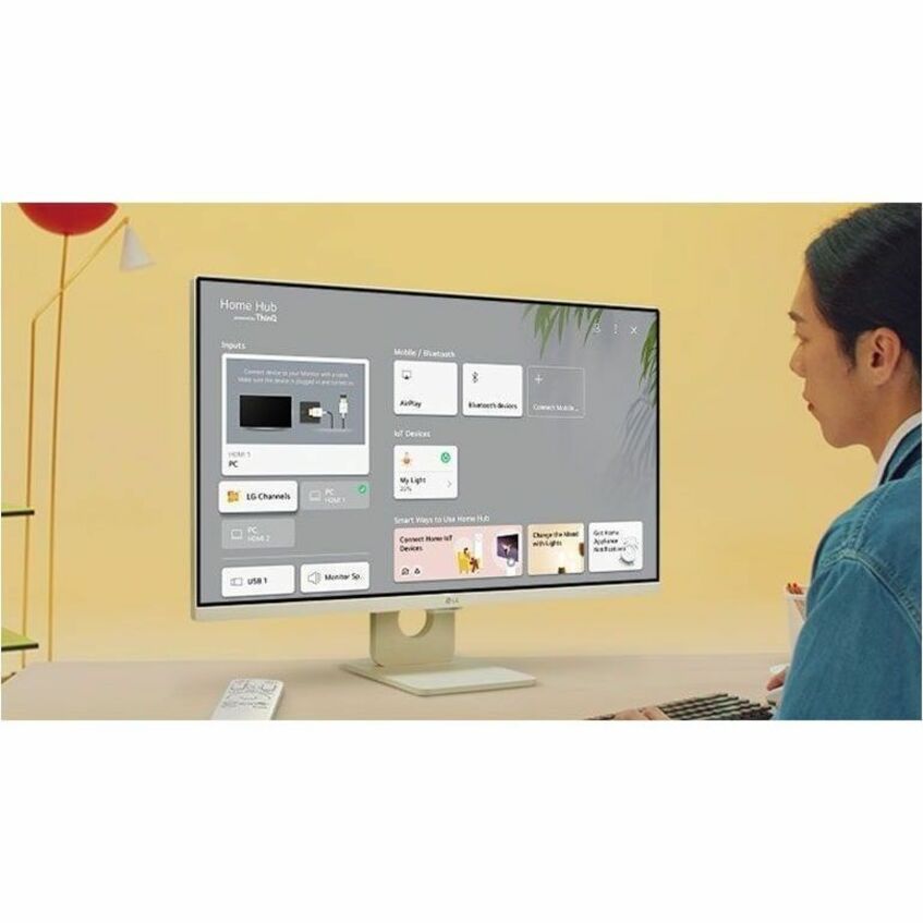 Life-Style Image for LG 27U511SA-W 27" Class Full HD Smart LCD Monitor - 16:9 - White