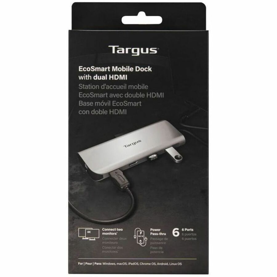 Alternate-Image7 Image for Targus USB-C Alt. Mode Dual HDMI 4K Mobile Dock with 140W EPR Pass-Thru & SD Reader