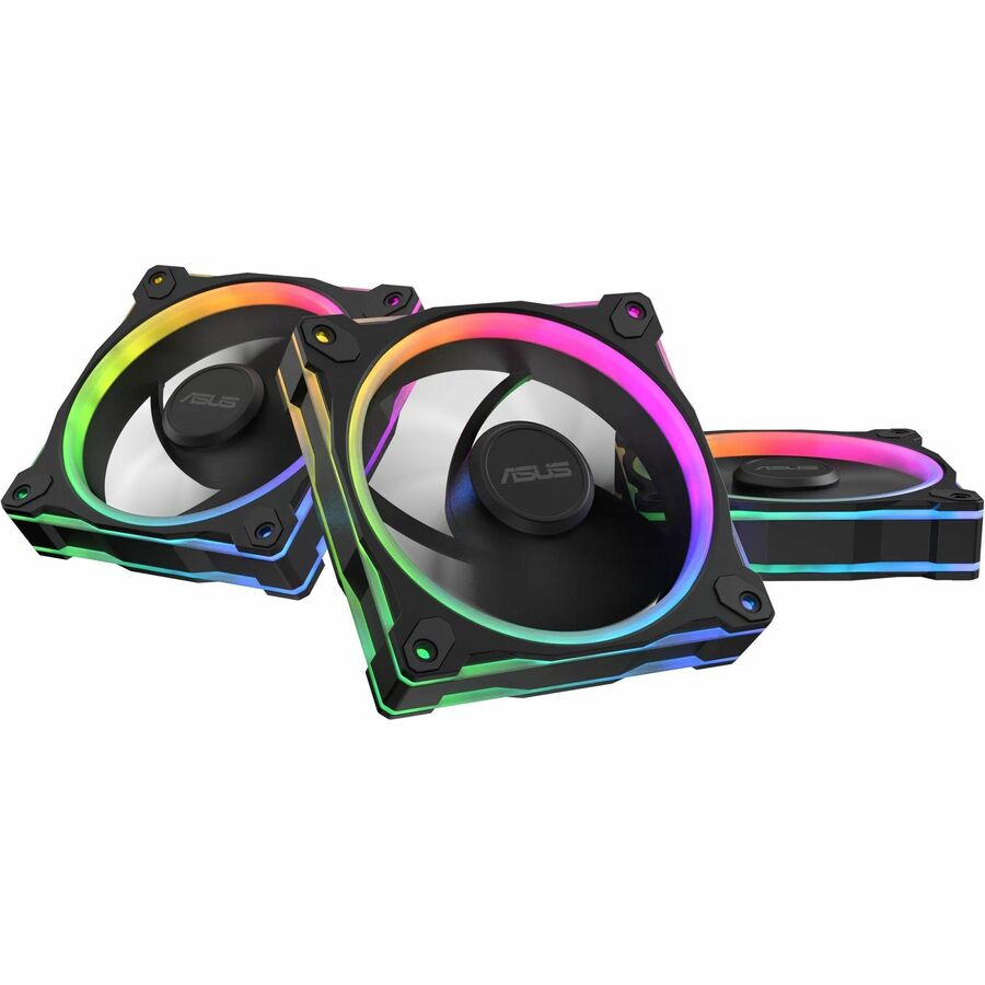 Alternate-Image2 Image for Asus Prime MR120 ARGB Reverse Cooling Fan - 3 Pack