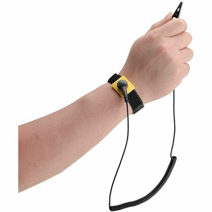 Alternate-Image1 Image for StarTech Antistatic Wrist Strap with Grounding Cable, ESD Electrostatic Discharge Band, 5ft / 1.5m Detachable Cord, TAA- Compliant