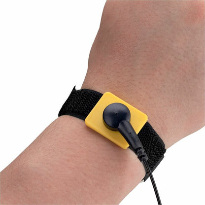 Alternate-Image3 Image for StarTech Antistatic Wrist Strap with Grounding Cable, ESD Electrostatic Discharge Band, 5ft / 1.5m Detachable Cord, TAA- Compliant
