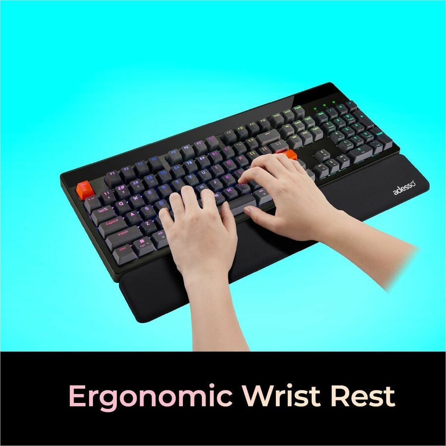 Alternate-Image2 Image for Adesso TRUFORM P330 Full Size Keyboard Wrist Rest