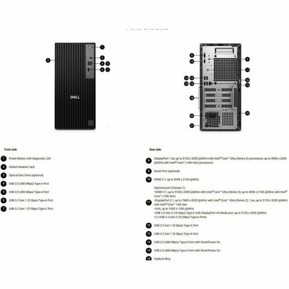 Alternate-Image7 Image for Dell Pro QCT1255 Desktop Computer - AMD Ryzen 5 8500G - 16 GB - 512 GB PCI Express NVMe 4.0 SSD - Tower