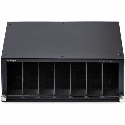 Alternate-Image2 Image for StarTech 7-Slot Unmanaged Media Converter Chassis, 10in Rackmount for MCM Media Converter Series, Active Cooling, TAA Compliant