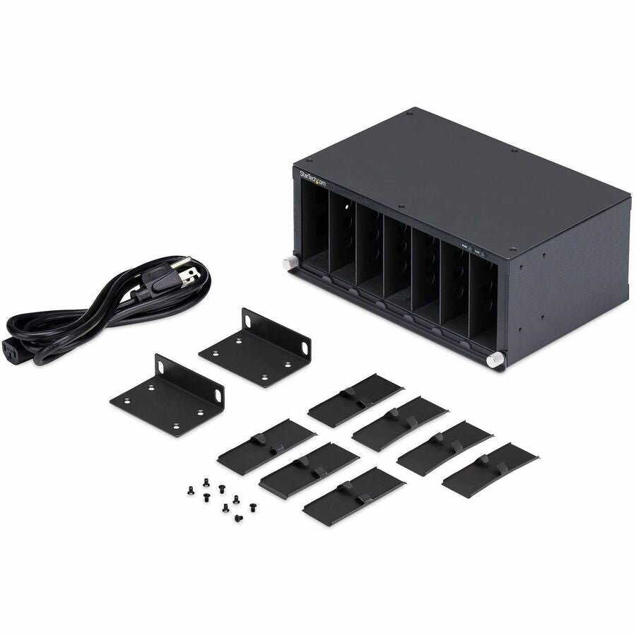 Alternate-Image7 Image for StarTech 7-Slot Unmanaged Media Converter Chassis, 10in Rackmount for MCM Media Converter Series, Active Cooling, TAA Compliant