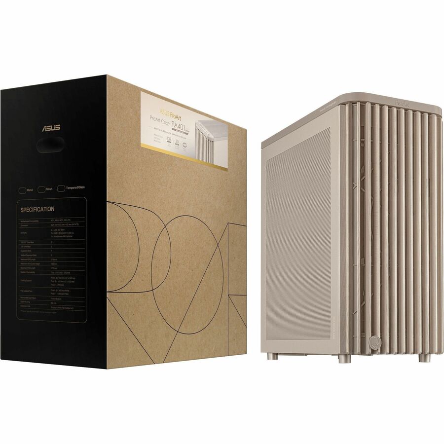 Alternate-Image6 Image for Asus ProArt PA401 Wood Edition Beige - Mesh Panel Computer Case