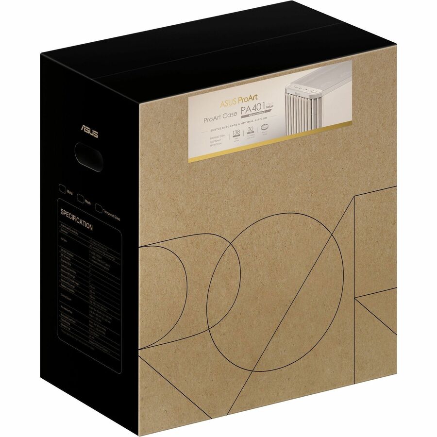 Alternate-Image5 Image for Asus ProArt PA401 Wood Edition Beige - Mesh Panel Computer Case
