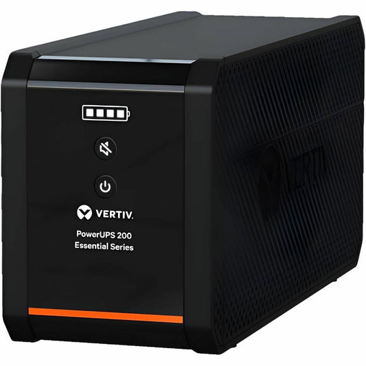 Main Image for Vertiv PowerUPS 200 Essential PSA6E-600LVT, 600VA/360W, AVR, User-Replaceable Batteries, Battery Backup, 4 NEMA Outlets, Three-Year Warranty