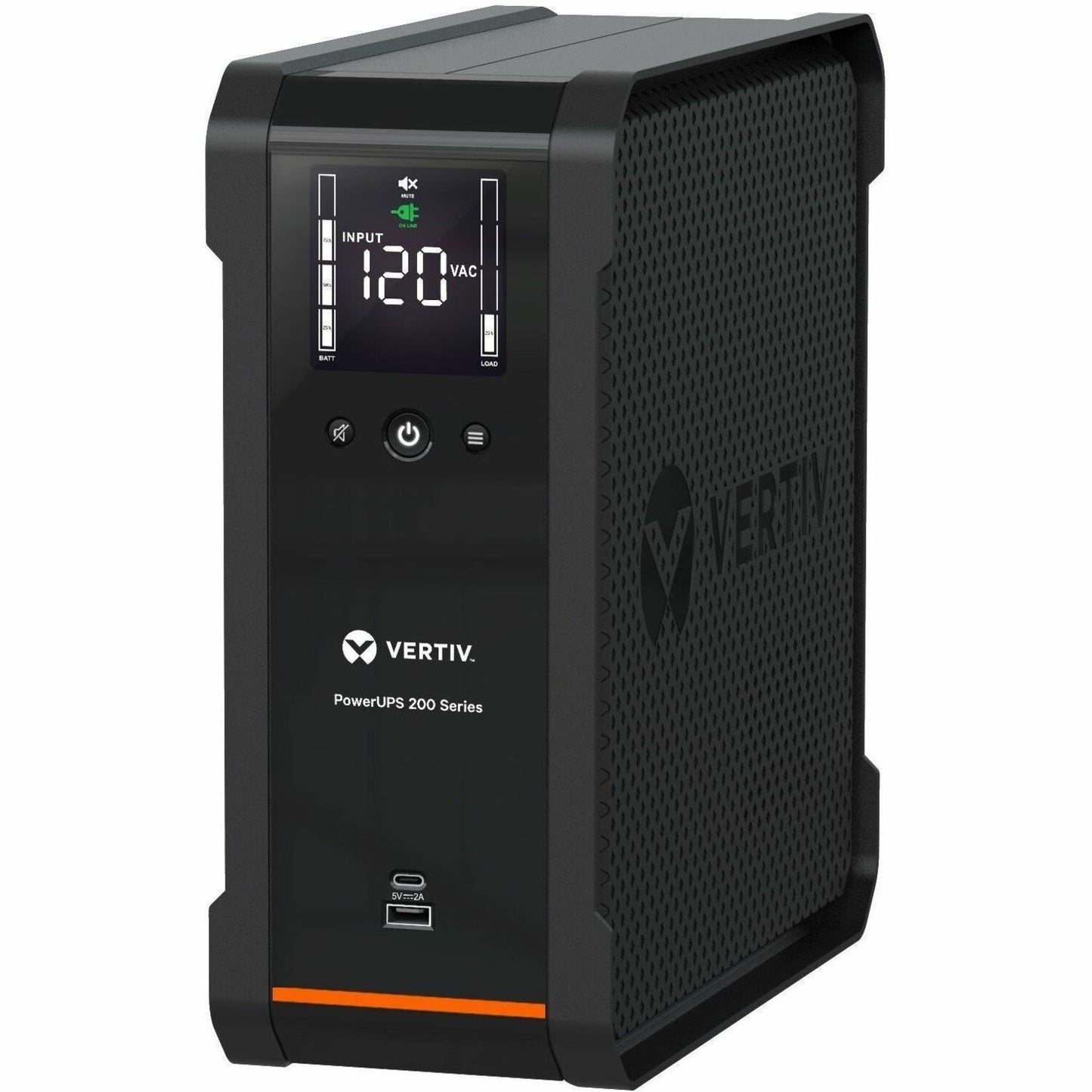 Main Image for Vertiv PowerUPS 200 Standard Line Interactive PSA6-1000LVT, 1000VA/625W, AVR, USB Charging, Color LCD, User-Replaceable Battery, 8 NEMA Outlets, Three-Year Warranty