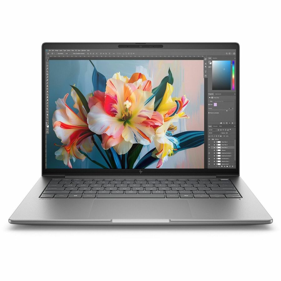 Front Image for HP ZBook 8 G1i 14" Mobile Workstation - Intel Core Ultra 7 2nd Gen 255H - 32 GB - 1 TB SSD - English Keyboard - Meteor Silver