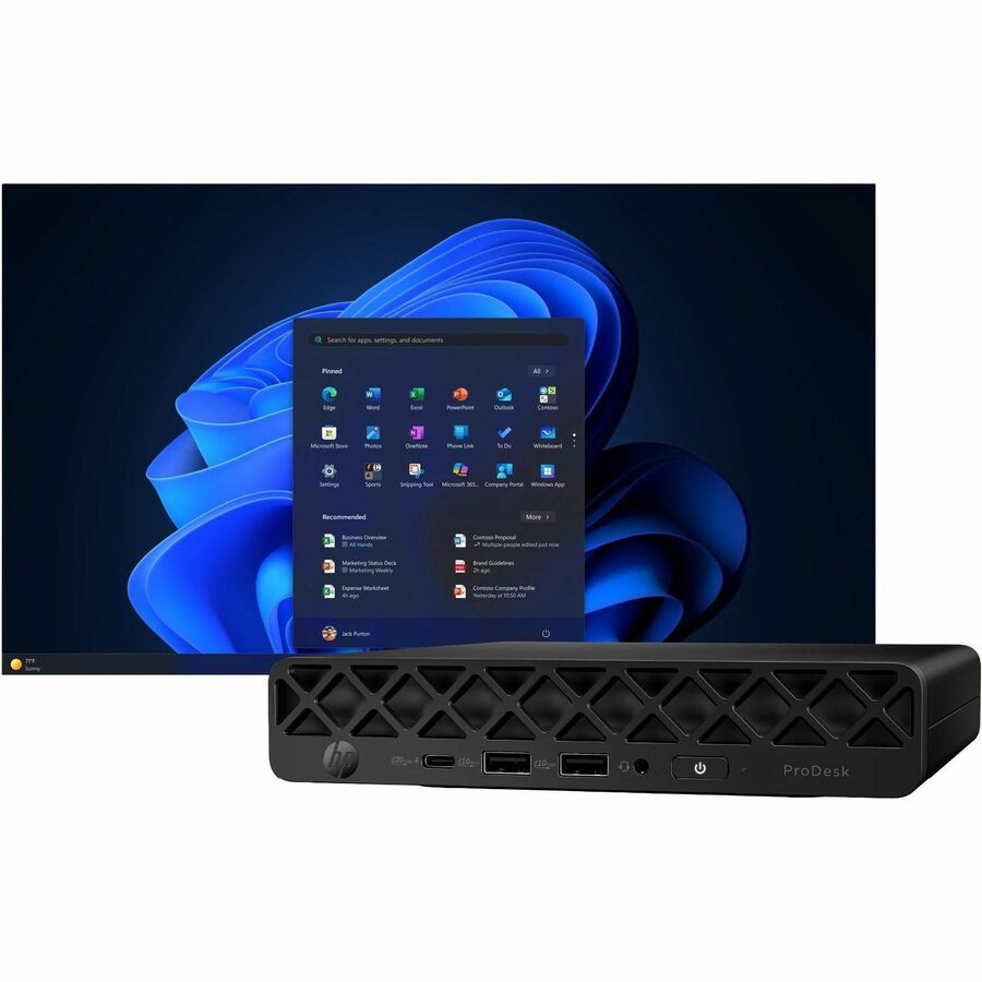 Alternate-Image9 Image for HP ProDesk 4 G1i Desktop Computer - Intel Core Ultra 5 235T - 16 GB - 512 GB PCI Express NVMe SSD - Mini PC - Jack Black