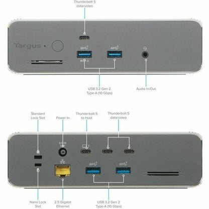 Alternate-Image2 Image for Targus Thunderbolt 5 Triple Video 8K EcoSmart Dock with 140W EPR