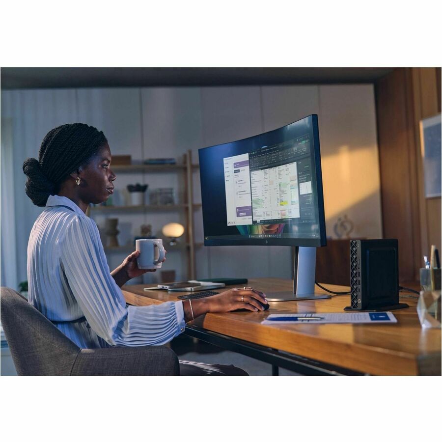 Life-Style Image for HP EliteDesk 8 G1a Desktop Computer - AMD Ryzen AI 5 340 - 32 GB - 512 GB PCI Express NVMe SSD - Mini PC - Jack Black