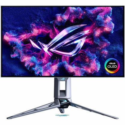 Front Image for Asus ROG Swift PG27AQWP-W 27" Class WQHD Gaming OLED Monitor - 16:9 - Silver