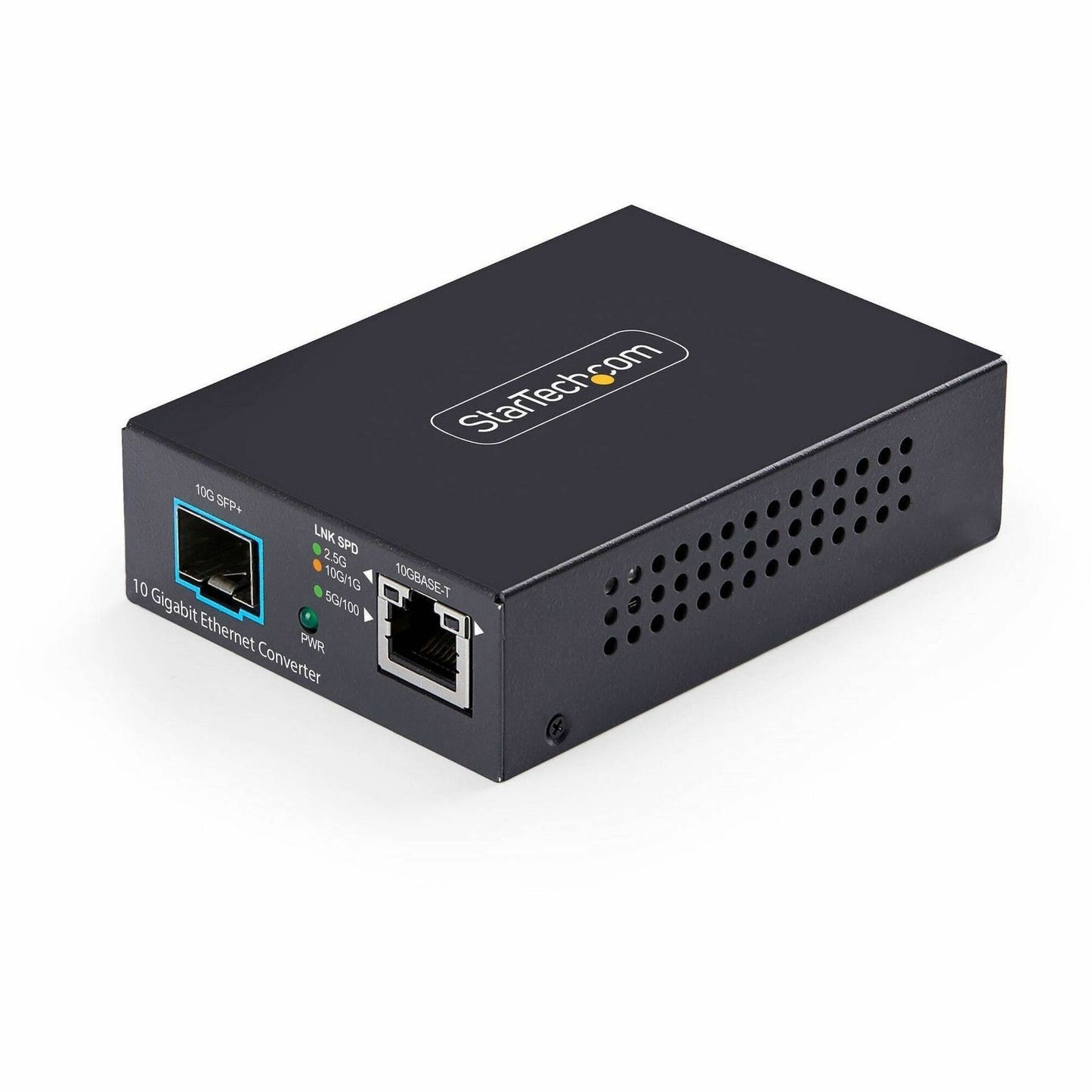 Main Image for StarTech.com 10GbE Multi-Gigabit Open SFP+ Fiber Media Converter, 10G/5G/2.5G/1G/100M, Copper to 10GBASE-X SFP+, 16K Jumbo Frames, TAA