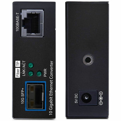Alternate-Image2 Image for StarTech.com 10GbE Multi-Gigabit SFP+ Fiber Media Converter, 10G/5G/2.5G/1G/100M RJ-45 to 10GBASE-X SFP+, Single-Mode, Multi-Mode, TAA