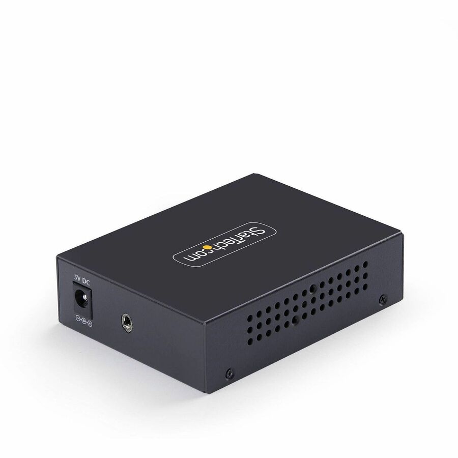 Alternate-Image1 Image for StarTech.com 10GbE Multi-Gigabit SFP+ Fiber Media Converter, 10G/5G/2.5G/1G/100M RJ-45 to 10GBASE-X SFP+, Single-Mode, Multi-Mode, TAA