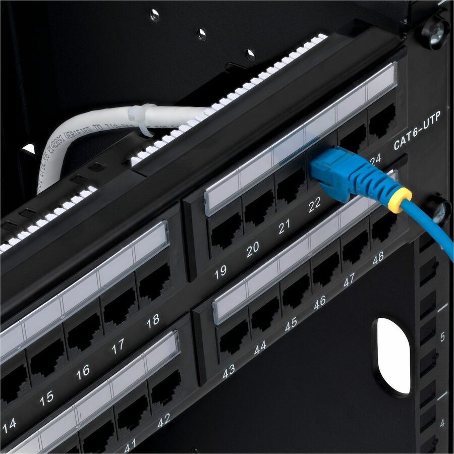 Alternate-Image4 Image for StarTech.com 48-Port 2U Rackmount Cat6 Patch Panel, RJ45, UTP, 110 Punch-Down, Cat 6 Ethernet Patch Panel for Network Server Rack